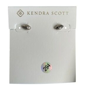 Kendra Scott Silver Football Stud Earrings